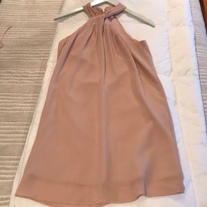 Vestique Light Pink High-Neck Dress